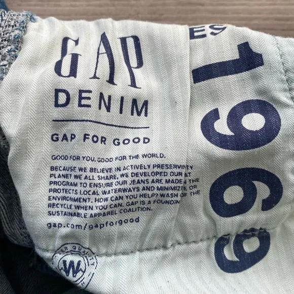 GAP ankle length carpenter high rise carpenter jeans slight acid wash - Picture 12 of 15